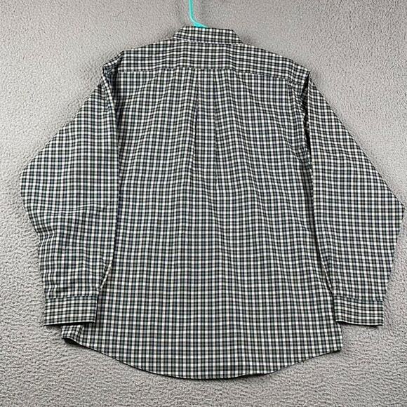 L.L. Bean Wrinkle Resistant Button Down Shirt Men's Large Green Plaid - Picture 7 of 7